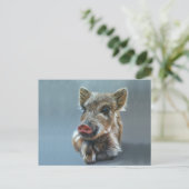 Wild piggy Postcard Briefkaart (Staand voorkant)