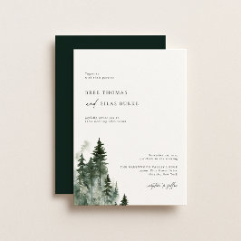 Wild Pine Forest rustieke bruiloft Kaart