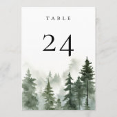 Wild Pine Forest Tafelnummer Kaart (Achterkant)
