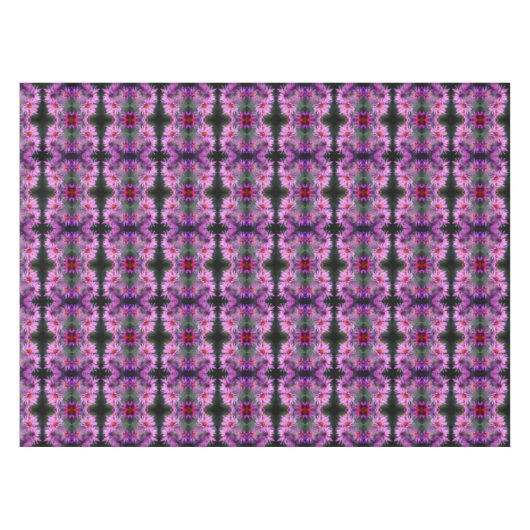 Wild Pink Asters Flower Art Abstract Tafelkleed (Voorkant (Horizontaal))