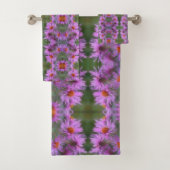 Wild Pink Asters Flower Art Bad Handdoek (Insitu)