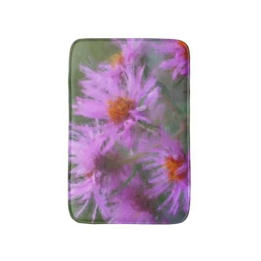 Wild Pink Asters Flower Art Badmat (Voorkant Verticaal)
