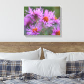 Wild Pink Asters Flower Art Canvas Afdruk (Insitu (Slaapkamer))
