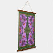 Wild Pink Asters Flower Art Hangend Wandkleed (Gebogen)
