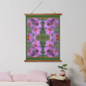 Wild Pink Asters Flower Art Hangend Wandkleed (Slaapkamer)