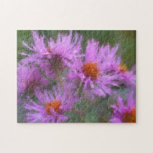 Wild Pink Asters Flower Art Legpuzzel