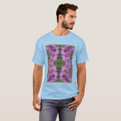Wild Pink Asters Flower Art T-shirt (Voorkant volledig)