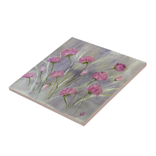 Wild Pink Flowers   Tegeltje (Zijkant)