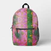 Wild Pink Green Damask Grunge - Rugzak (Voorkant)