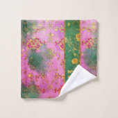 Wild Pink Grunge Damask - Badhanddoek Set Bad Handdoek (Wasdoekje)