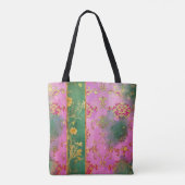 Wild Pink Grunge Damask - Canvas tas (Achterkant)
