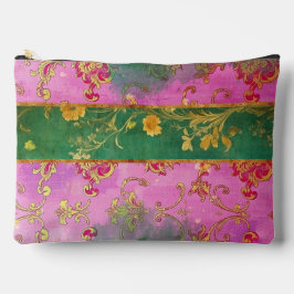Wild Pink Grunge Damask - Cosmetische tas