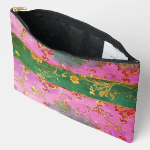 Wild Pink Grunge Damask - Cosmetische tas