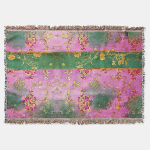 Wild Pink Grunge Damask - Deken