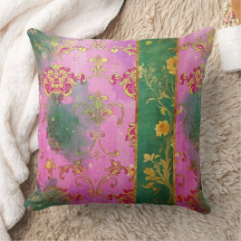 Wild Pink Grunge Damask - Kussen