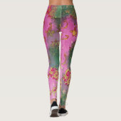 Wild Pink Grunge Damask - Leggings (Achterkant)