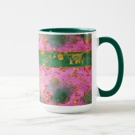 Wild Pink Grunge Damask - Mok, Beker Mok
