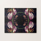 Wild Pink Lady Slipper Orchid Lijst Uw foto toevoe Legpuzzel (Horizontaal)