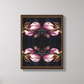 Wild Pink Lady Slipper Orchid Pair Abstract Canvas Afdruk (Voorkant)