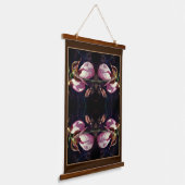 Wild Pink Lady Slipper Orchid Pair Abstract Hangend Wandkleed (Gebogen)
