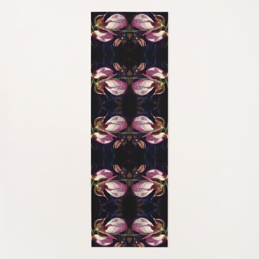 Wild Pink Lady Slipper Orchid Pair Abstract Yogamat (Voorkant)