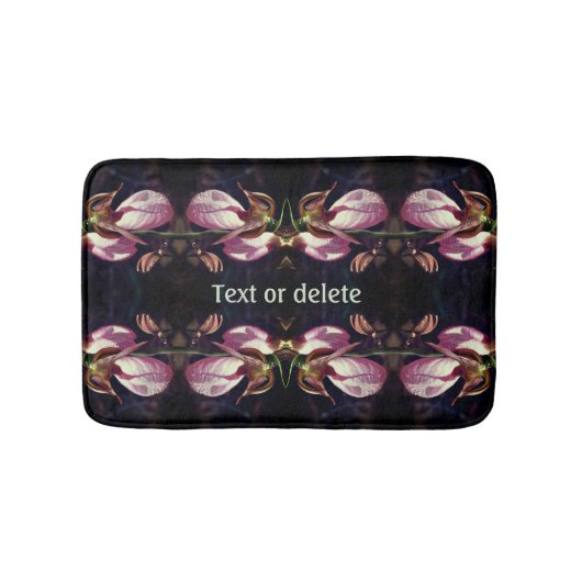 Wild Pink Lady Slipper Orchid Pair, speciaal geper Badmat (Voorkant)