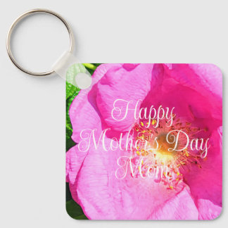 Wild Pink Rose Photo Best Mom Ever Mother's Day Sleutelhanger