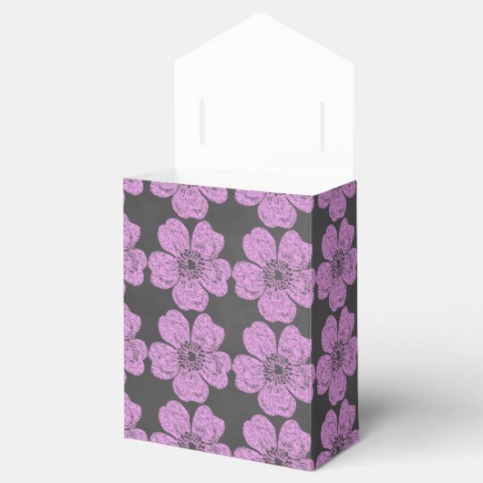 Wild Pink Roses Chalkboard Bedankdoosjes (Geopend)