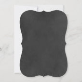 Wild Pink Roses Chalkboard Bridal Kaart (Achterkant)