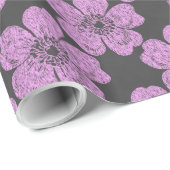 Wild Pink Roses Chalkboard Cadeaupapier (Rol Hoek)