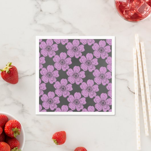 Wild Pink Roses Chalkboard Servetten (Insitu)