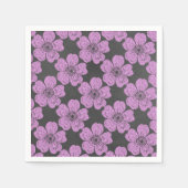 Wild Pink Roses Chalkboard Servetten (Voorkant)
