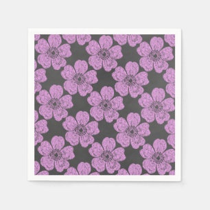 Wild Pink Roses Chalkboard Servetten