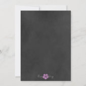 Wild Pink Roses Chalkboard Wedding Invitation Kaart (Achterkant)