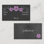 Wild Pink Roses krijtbord Visitekaartje (Voorkant / Achterkant)