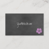Wild Pink Roses krijtbord Visitekaartje (Achterkant)