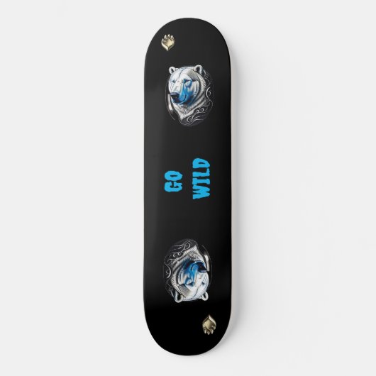 Wild Polar Beer Skateboard | Arctic Animal Board (Voorkant)