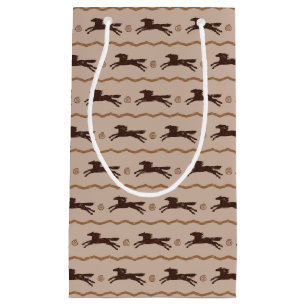 Wild Pony Galloping Horse op Tan Klein Cadeauzakje