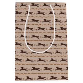 Wild Pony Galloping Horse op Tan voor paardenpest Medium Cadeauzakje