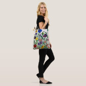 Wild Poppie Canvas tas (Op model)