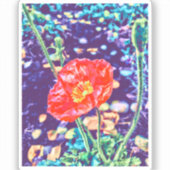 Wild Poppies Vinyl Sticker (Voorkant)