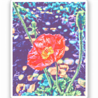 Wild Poppies Vinyl Sticker