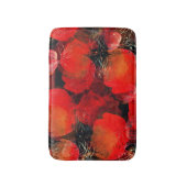 Wild Poppies Waterverf digitale tekening Badmat (Voorkant Verticaal)