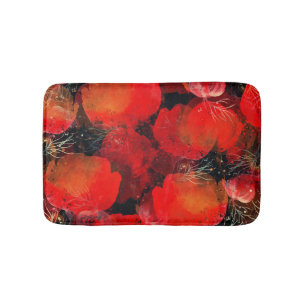 Wild Poppies Waterverf digitale tekening Badmat