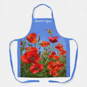 Wild Poppy Field gepersonaliseerd Apron Schort (Voorkant)