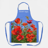 Wild Poppy Field gepersonaliseerd Schort (Voorkant)
