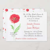 Wild poppy flower kaart (Voorkant / Achterkant)