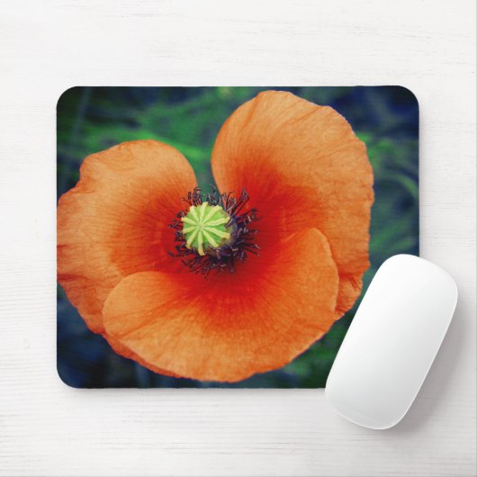 Wild Poppy Macro Photography Mousepad Muismat (Met muis)