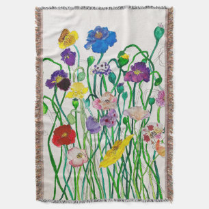 Wild Poppy Throw Deken