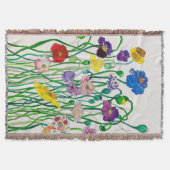 Wild Poppy Throw Deken (Voorkant)